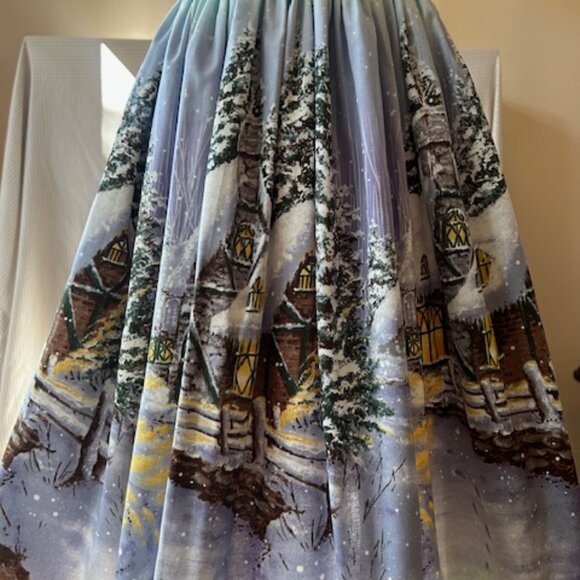 Bernie Dexter Winter Wonderland Village Scene Dress - Picture 6 of 8